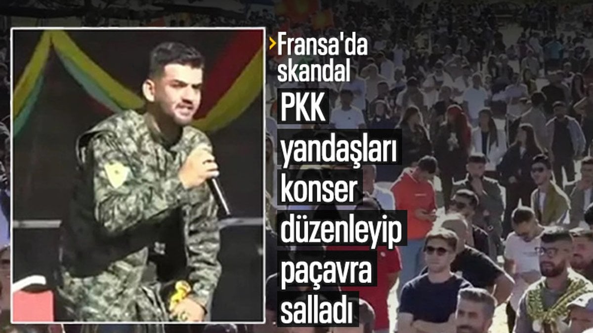 Fransa’da terör örgütü PKK yandaşları festival düzenledi: Paçavra sallayıp, hakaret ettiler